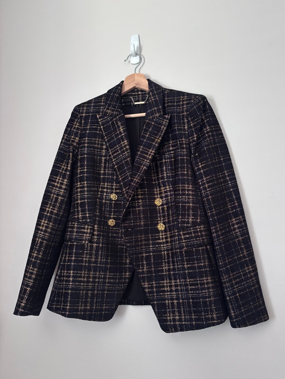 Elie Tahari Jacquard Double Breasted Suit Jacket